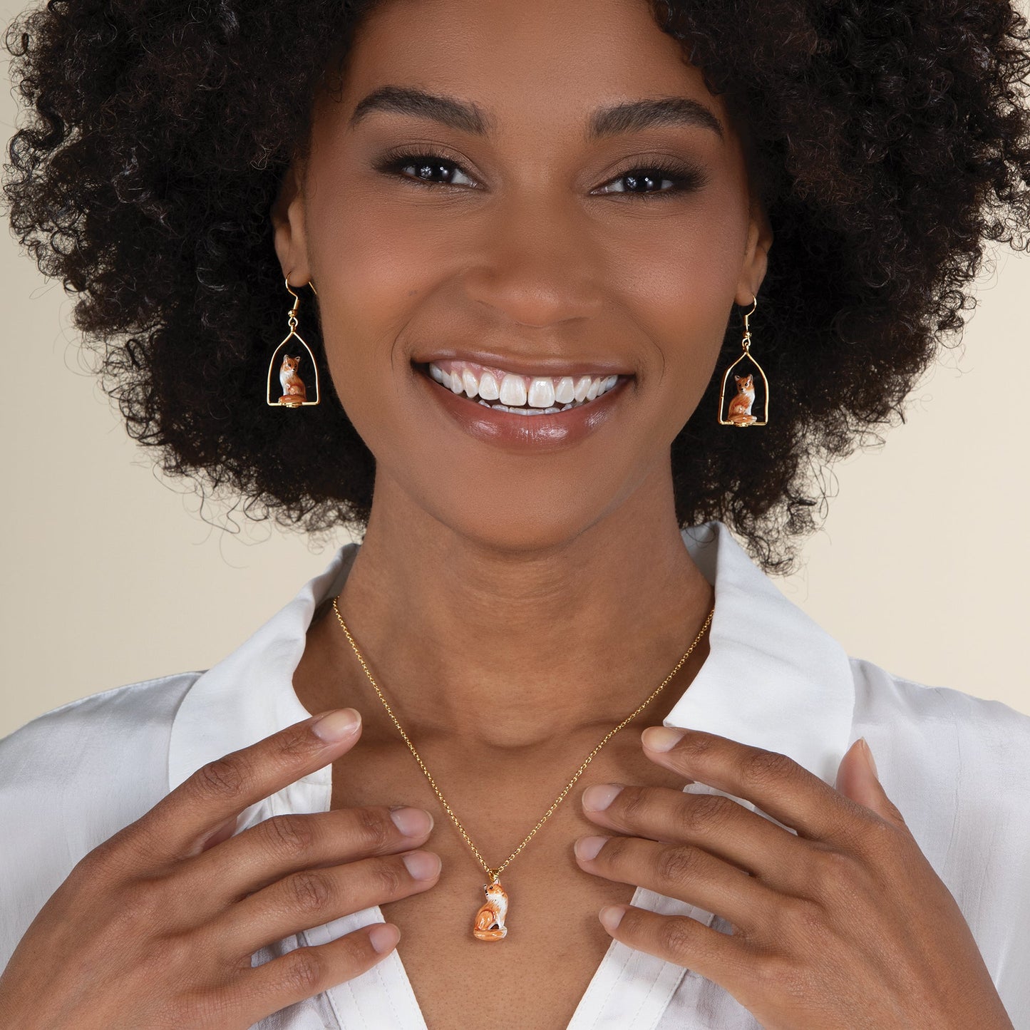 Wildlife Charm Fox Earrings