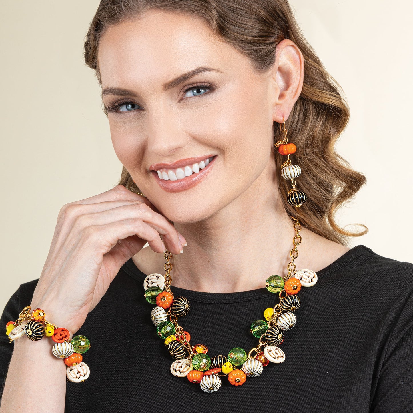 Chic Treats Pumpkin Charm Bracelet