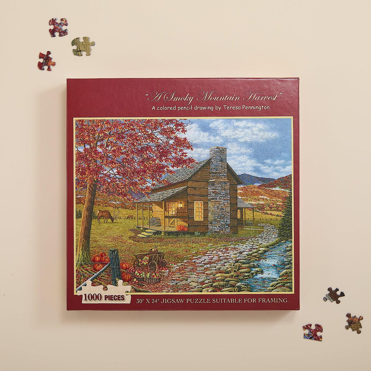 Vintage-Style Mountain Cabin Puzzle