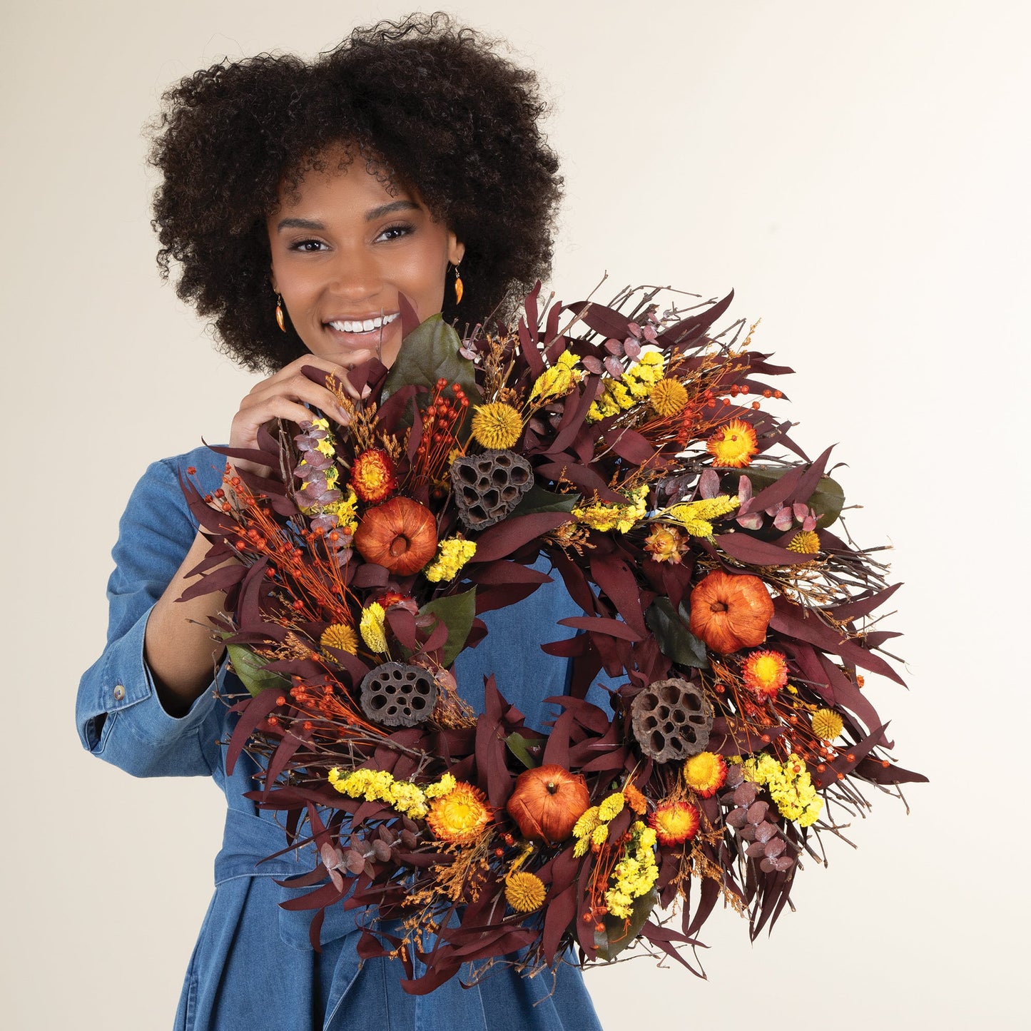 Beauty in Burgundy & Yellow Wreath (Preorder)