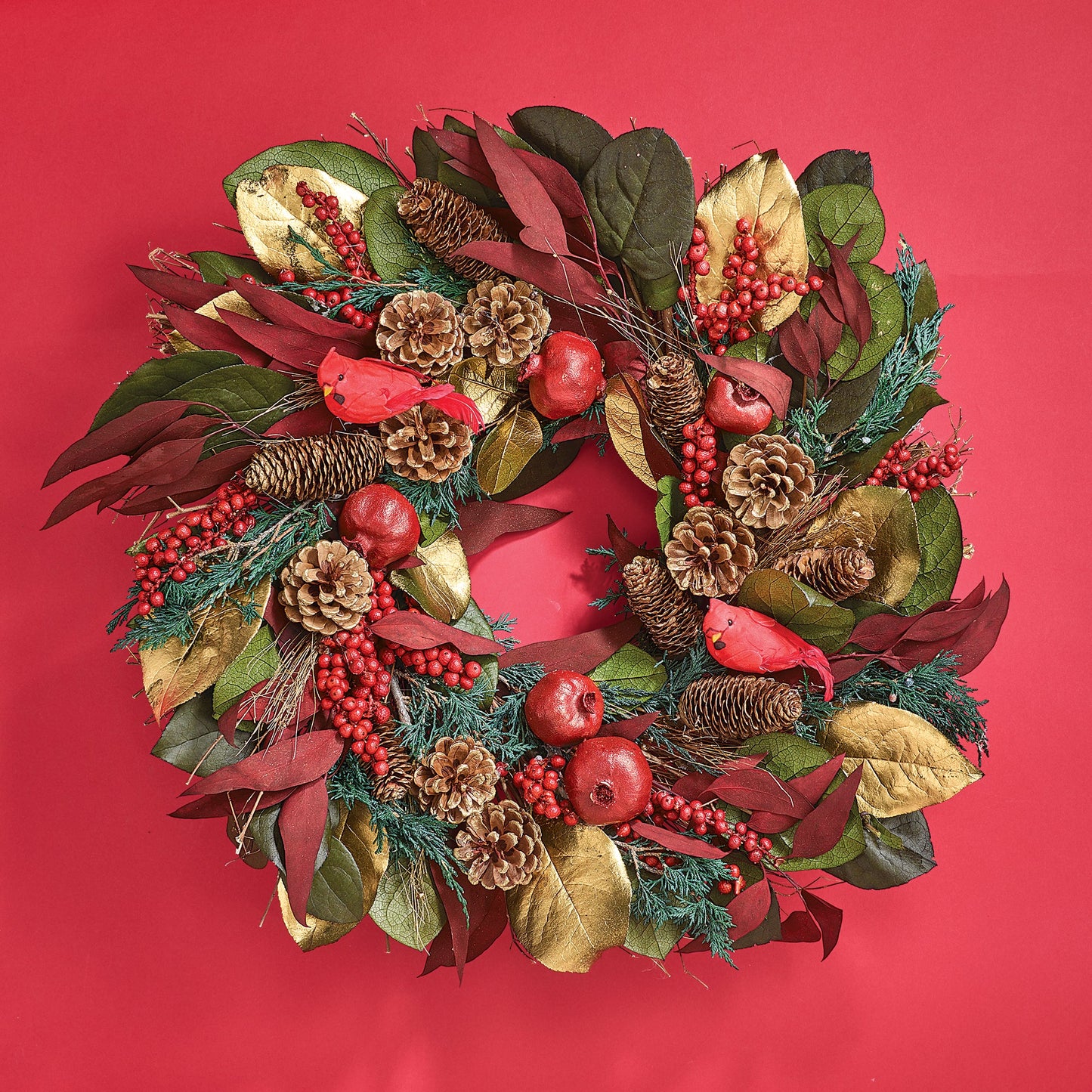 Cheerful Cardinals Wreath (Preorder)