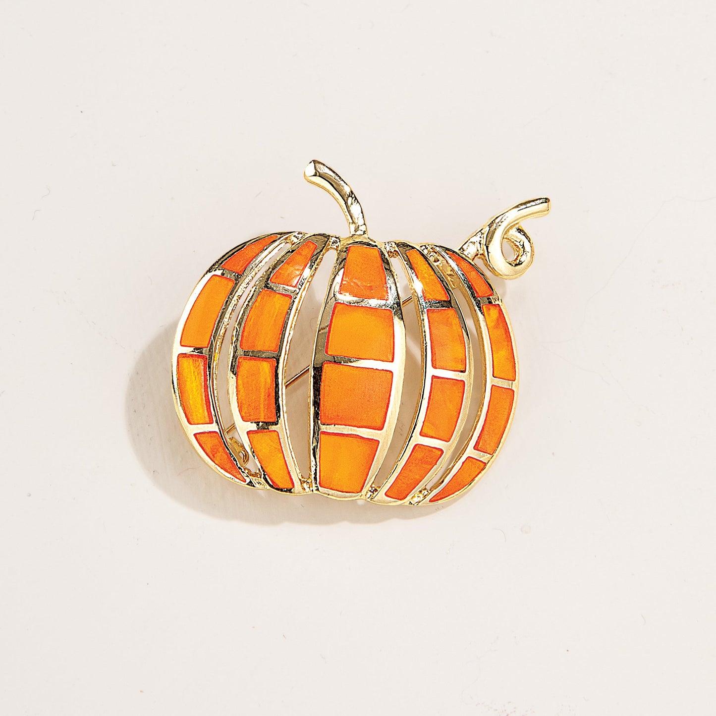 Aurora Opal Pumpkin Brooch