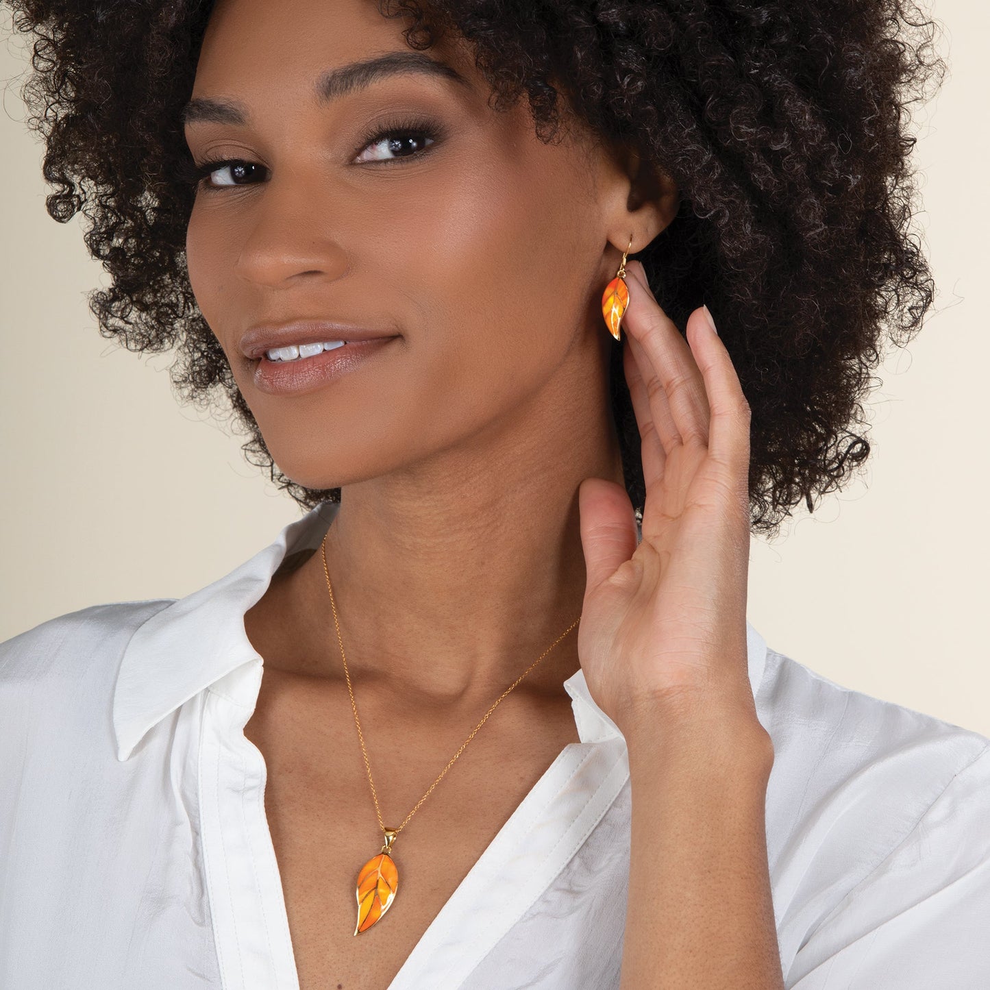 Aurora Opal Leaf Earrings (Preorder)