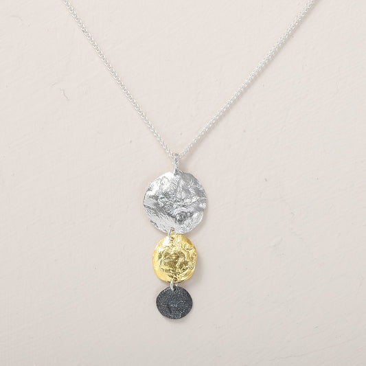 Tri-Color Textured Necklace