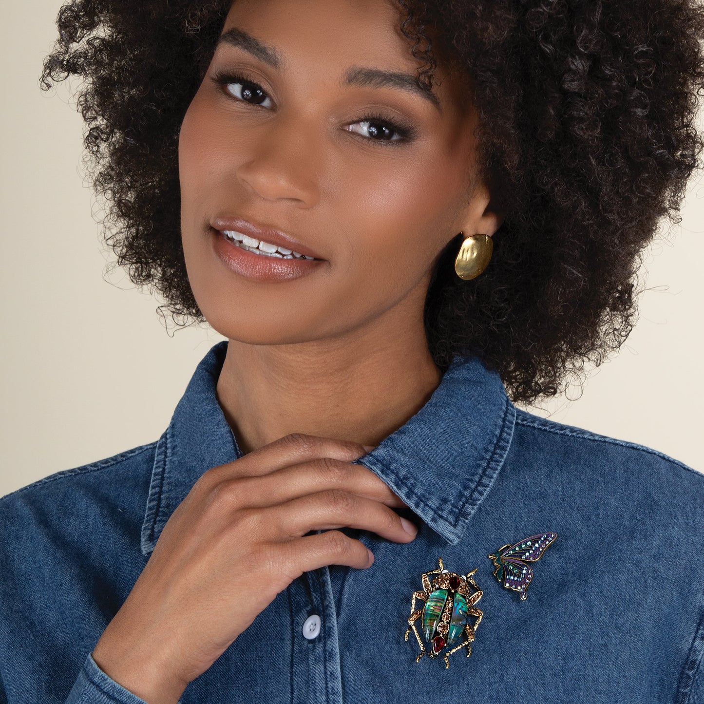 Bejeweled Beetle Brooch