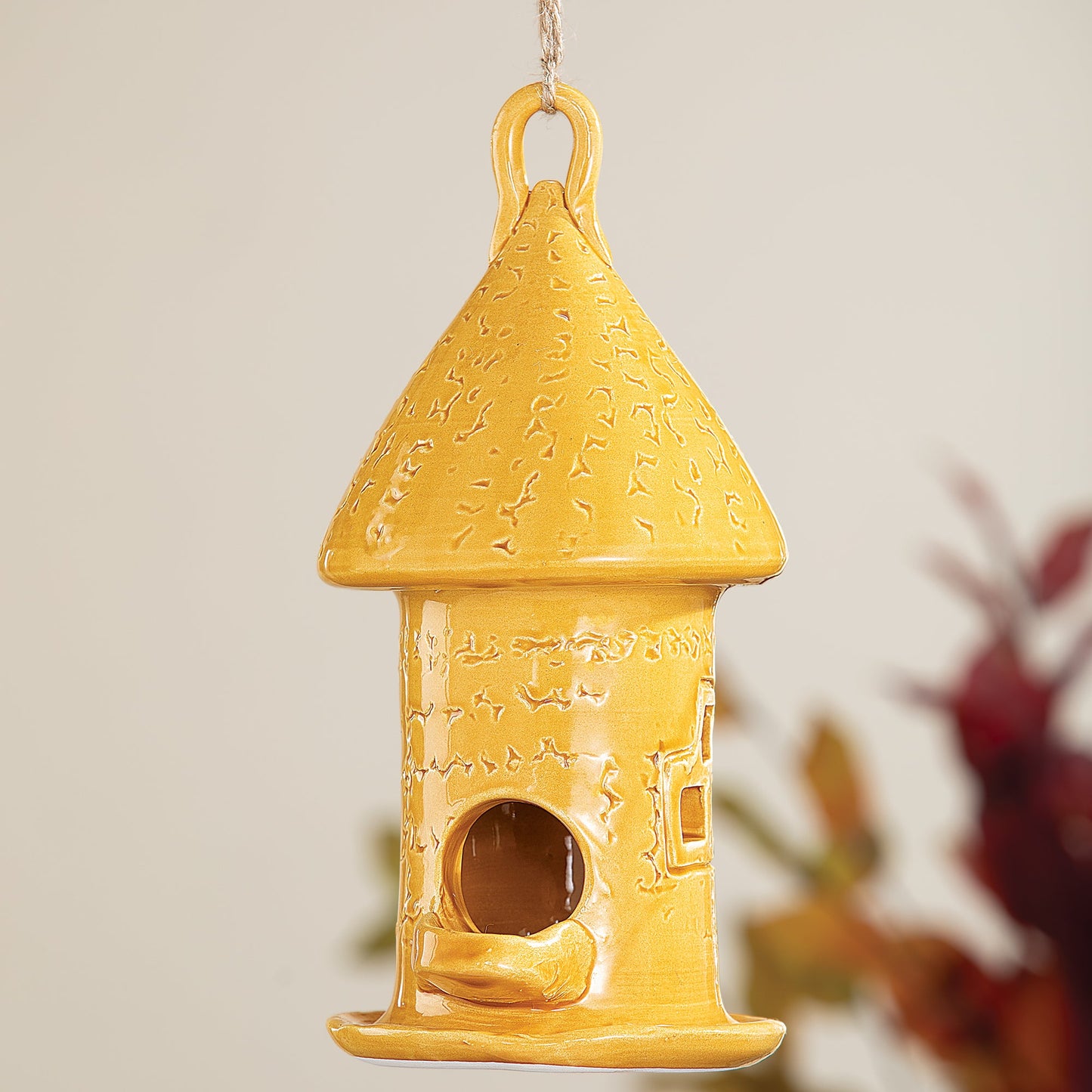 Ceramic Tuscan Sun Yellow Birdhouse (Preorder)