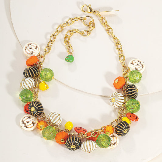 Chic Treats Pumpkin Charm Necklace