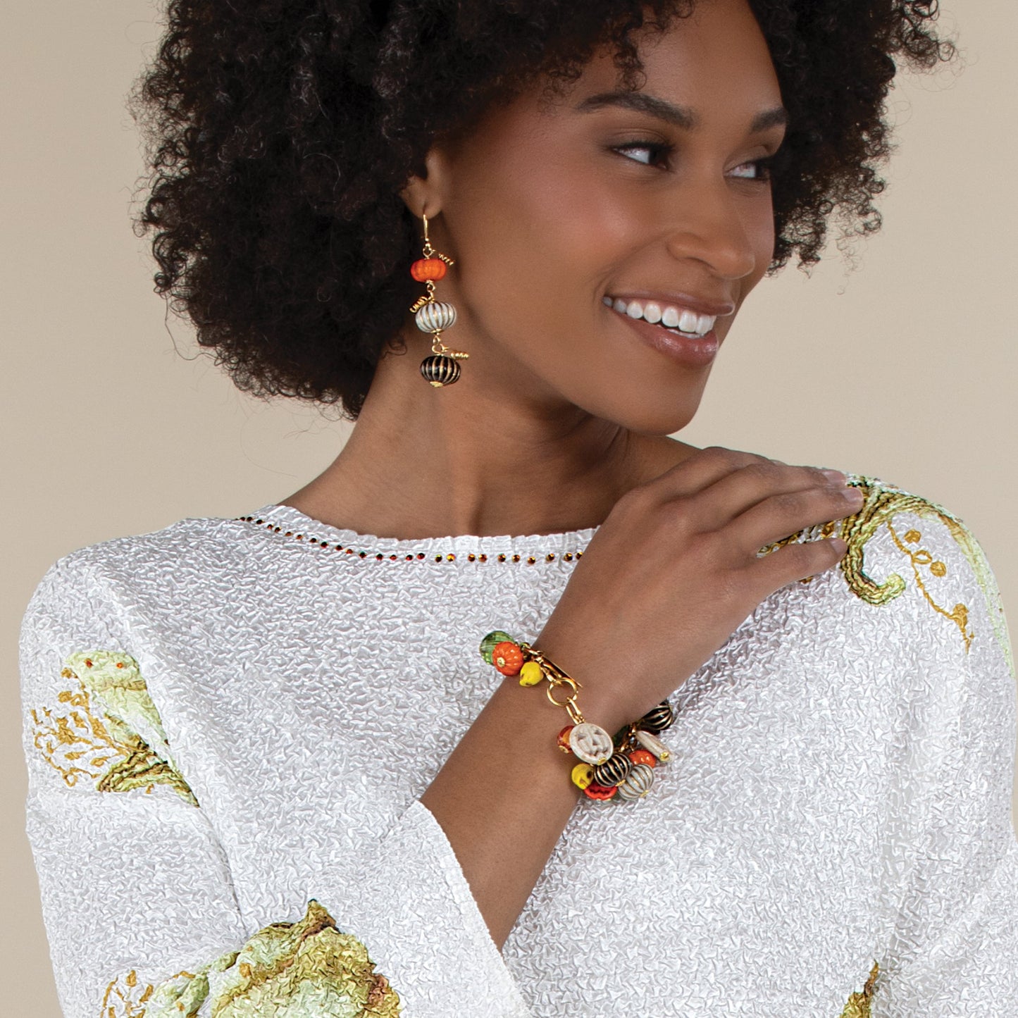 Chic Treats Pumpkin Charm Bracelet