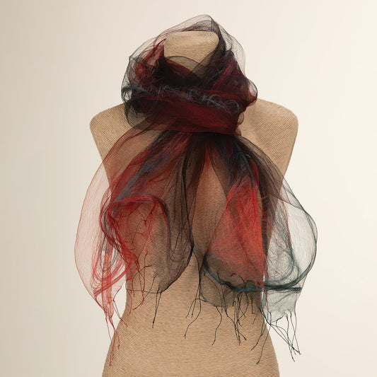 Ruby Angel Hair Silk Scarf