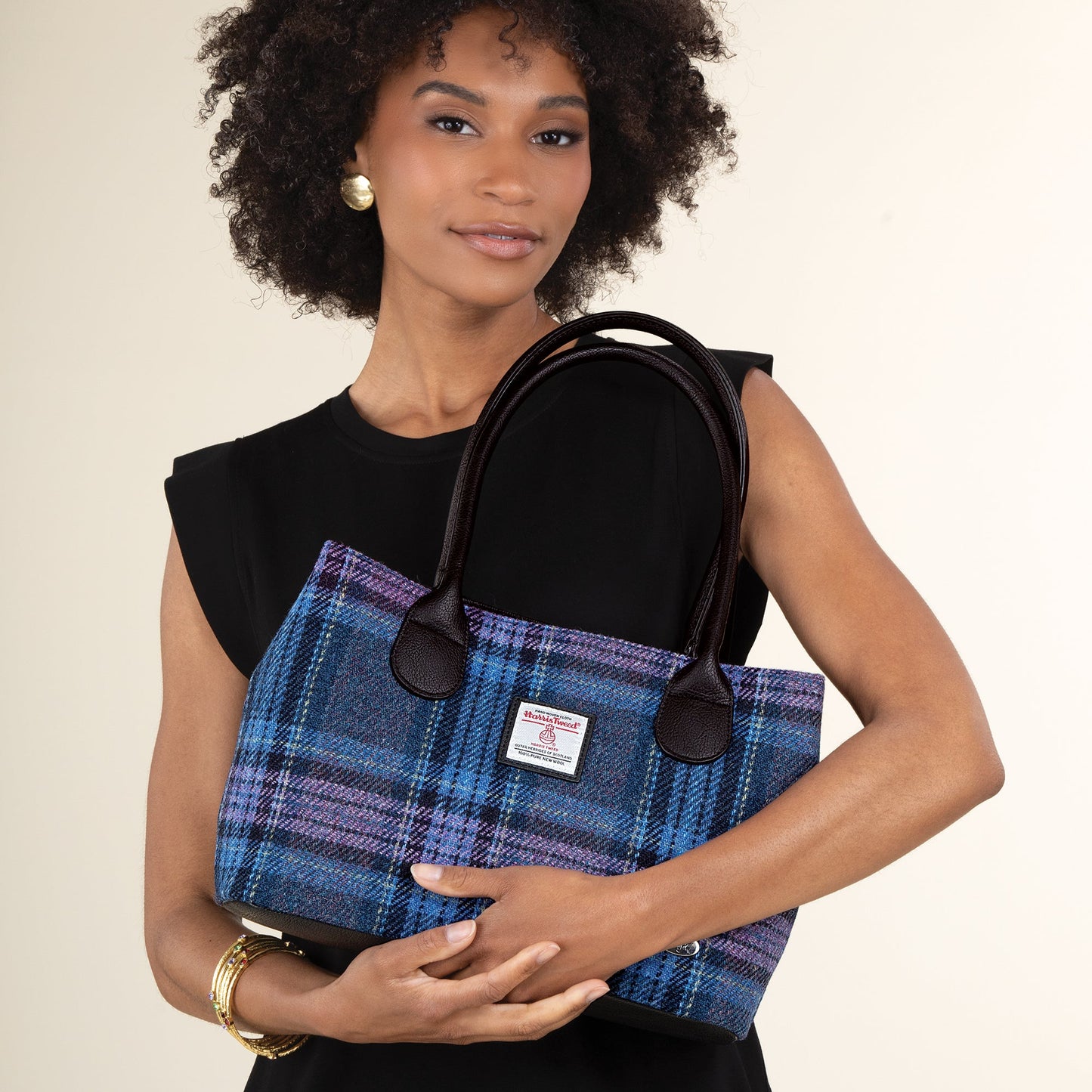 Stewart Tartan Harris Tweed Tote