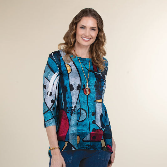 Contemporary Charm Contrast Tunic