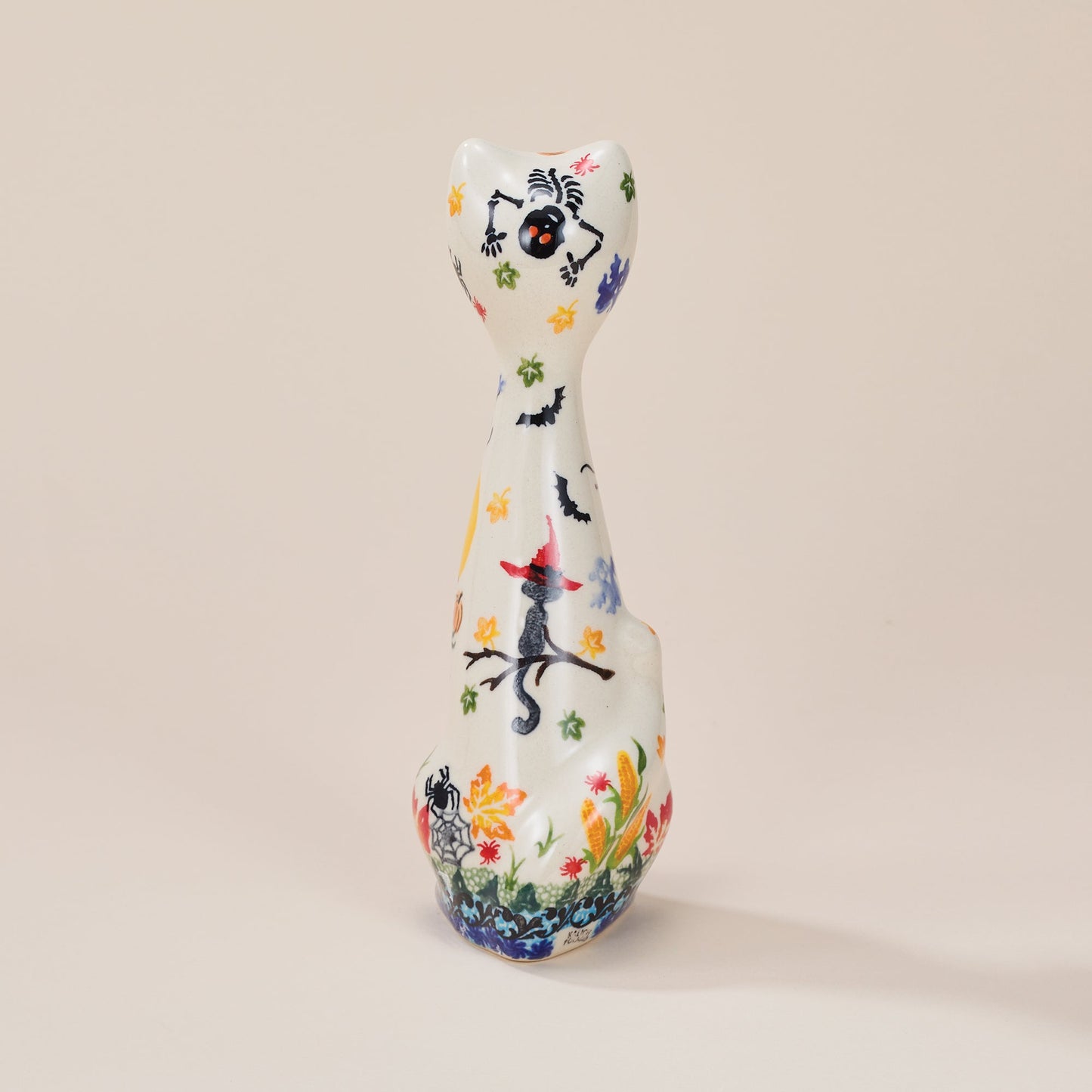 Polish Pottery Magic Moonlight Cat Figurine (Preorder)