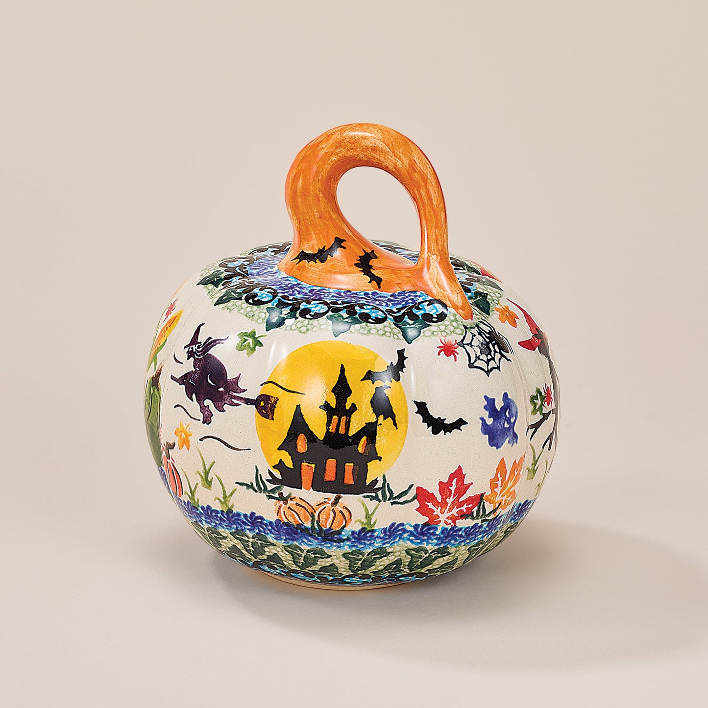 Polish Pottery Magic Moonlight Mini Pumpkin (Preorder)