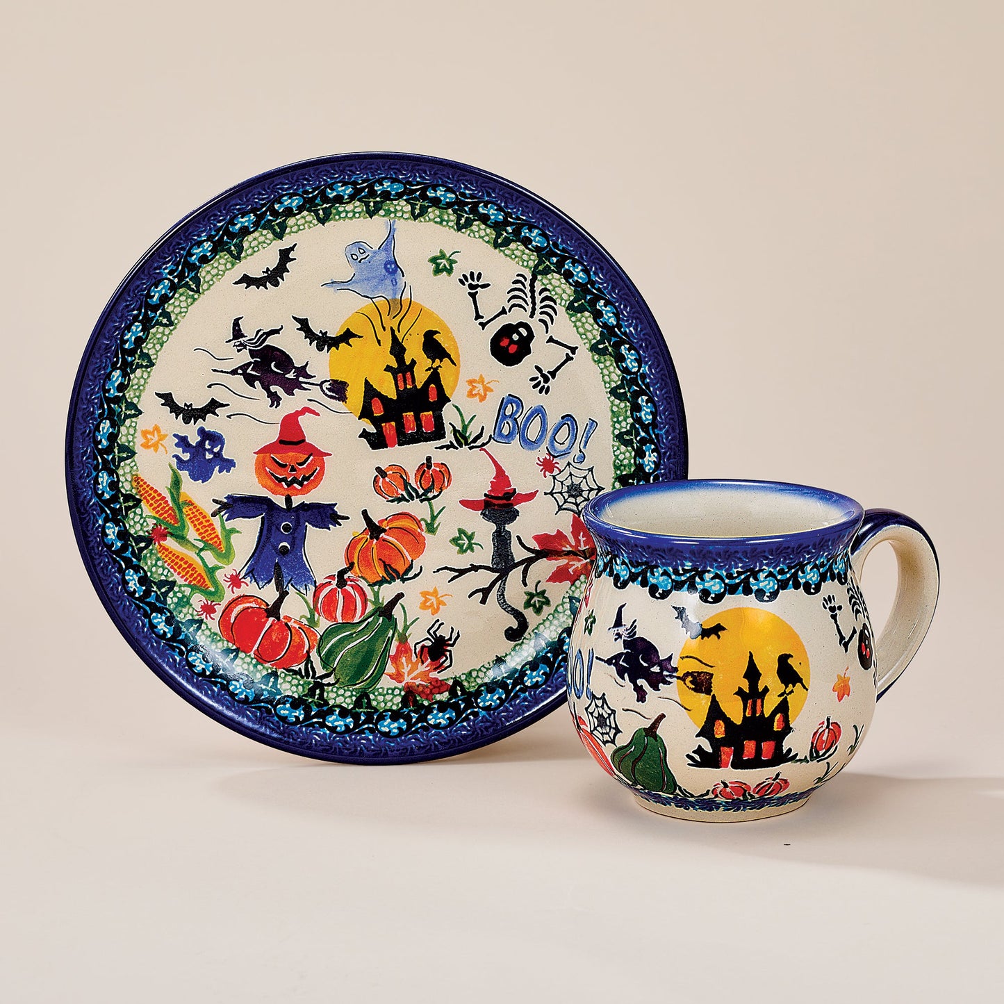 Polish Pottery Magic Moonlight Mug & Plate Set (Preorder)