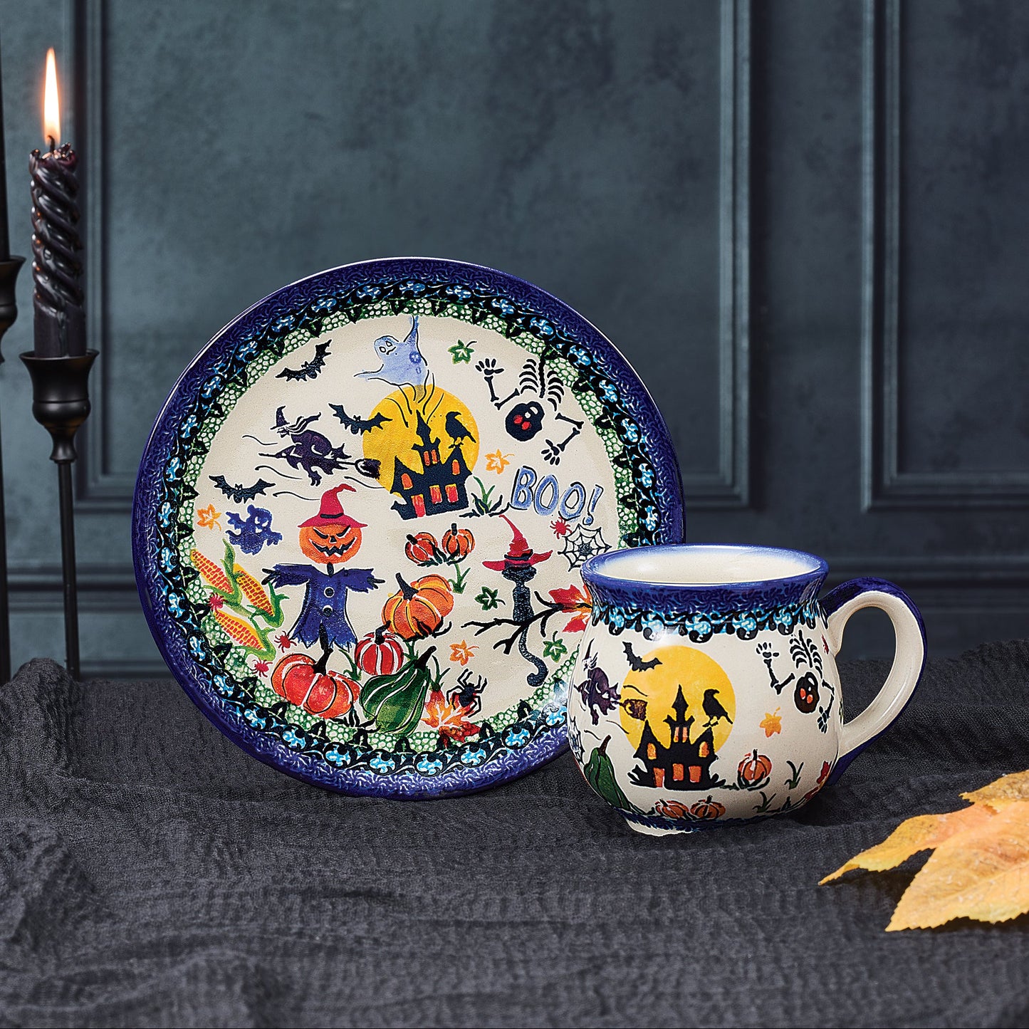 Polish Pottery Magic Moonlight Mug & Plate Set (Preorder)