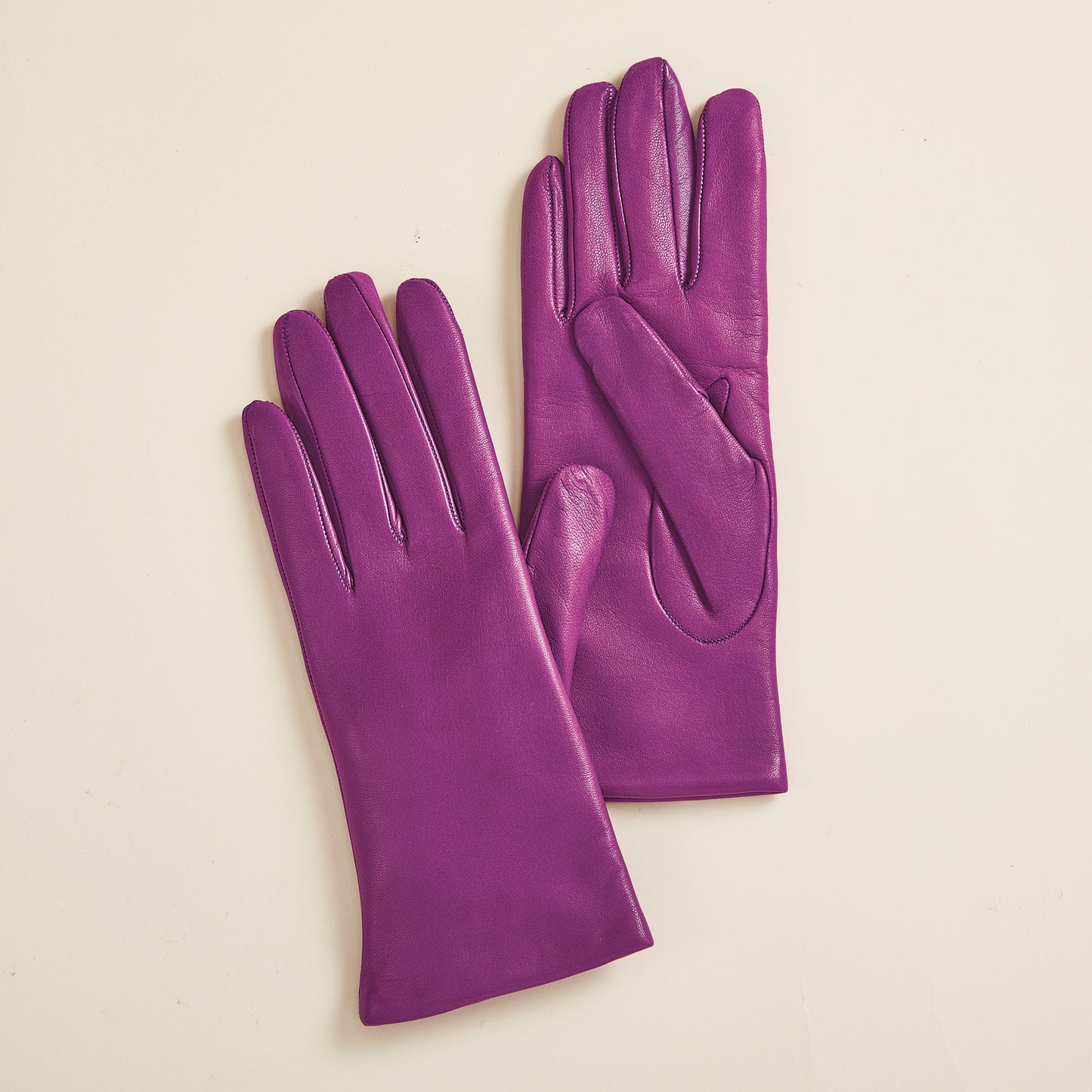 Cashmere Lined Grape Leather Gloves