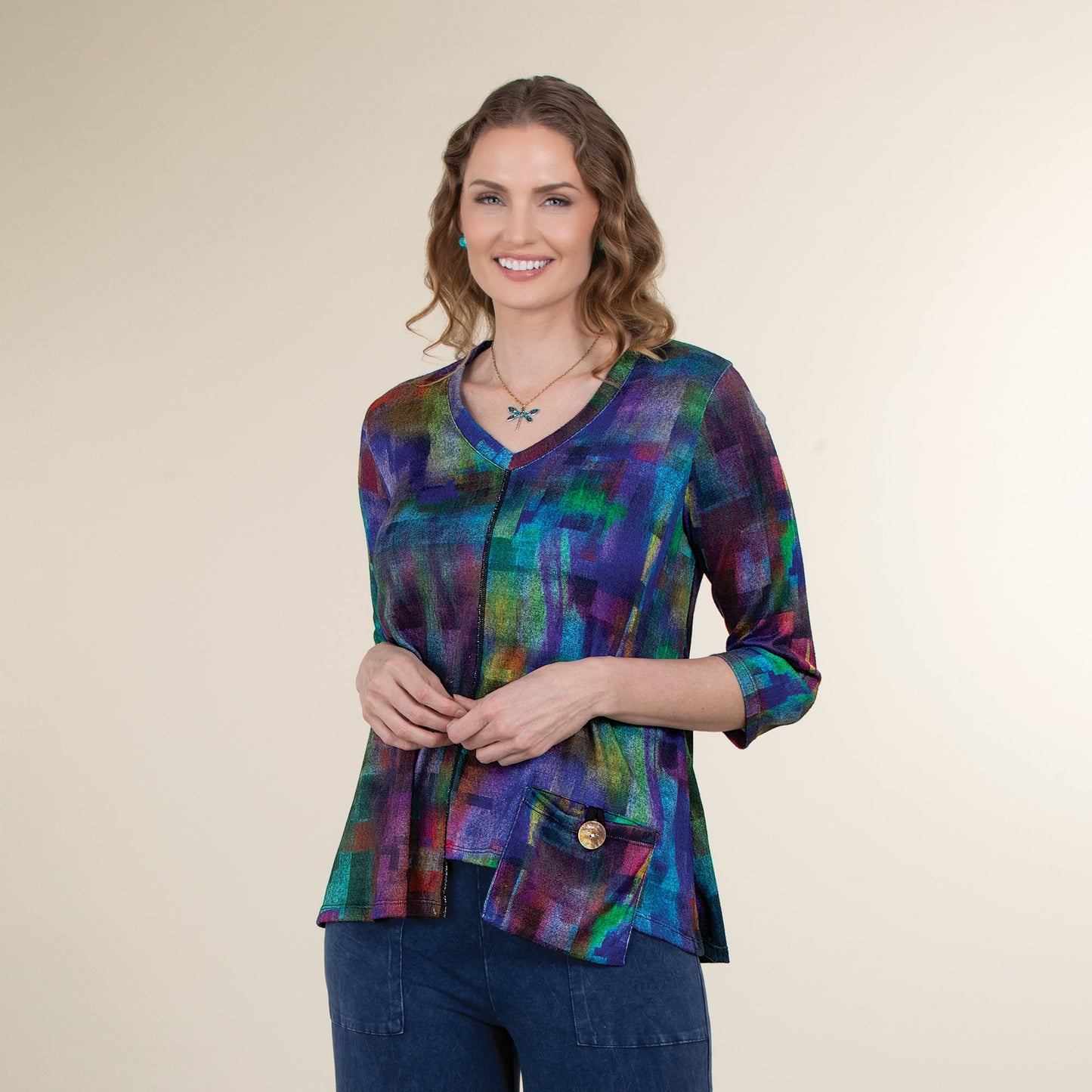 Geometric Watercolors Blouse