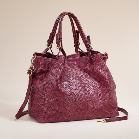 Bardini Burgundy Italian Leather Handbag