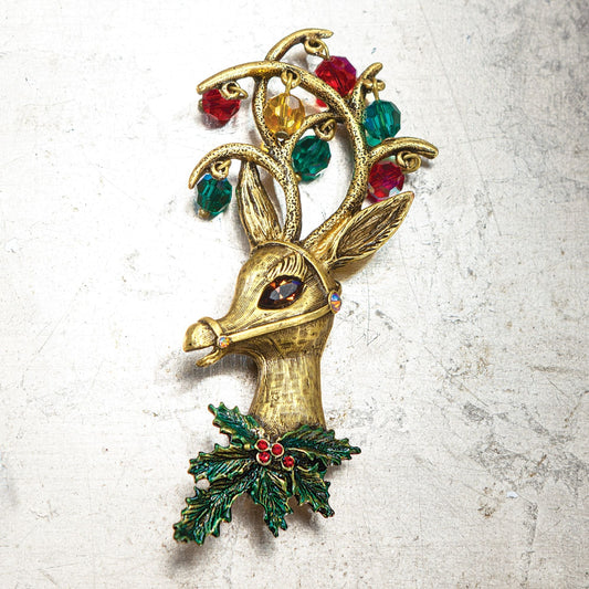 Vintage-Style Rudolph Brooch (Preorder)