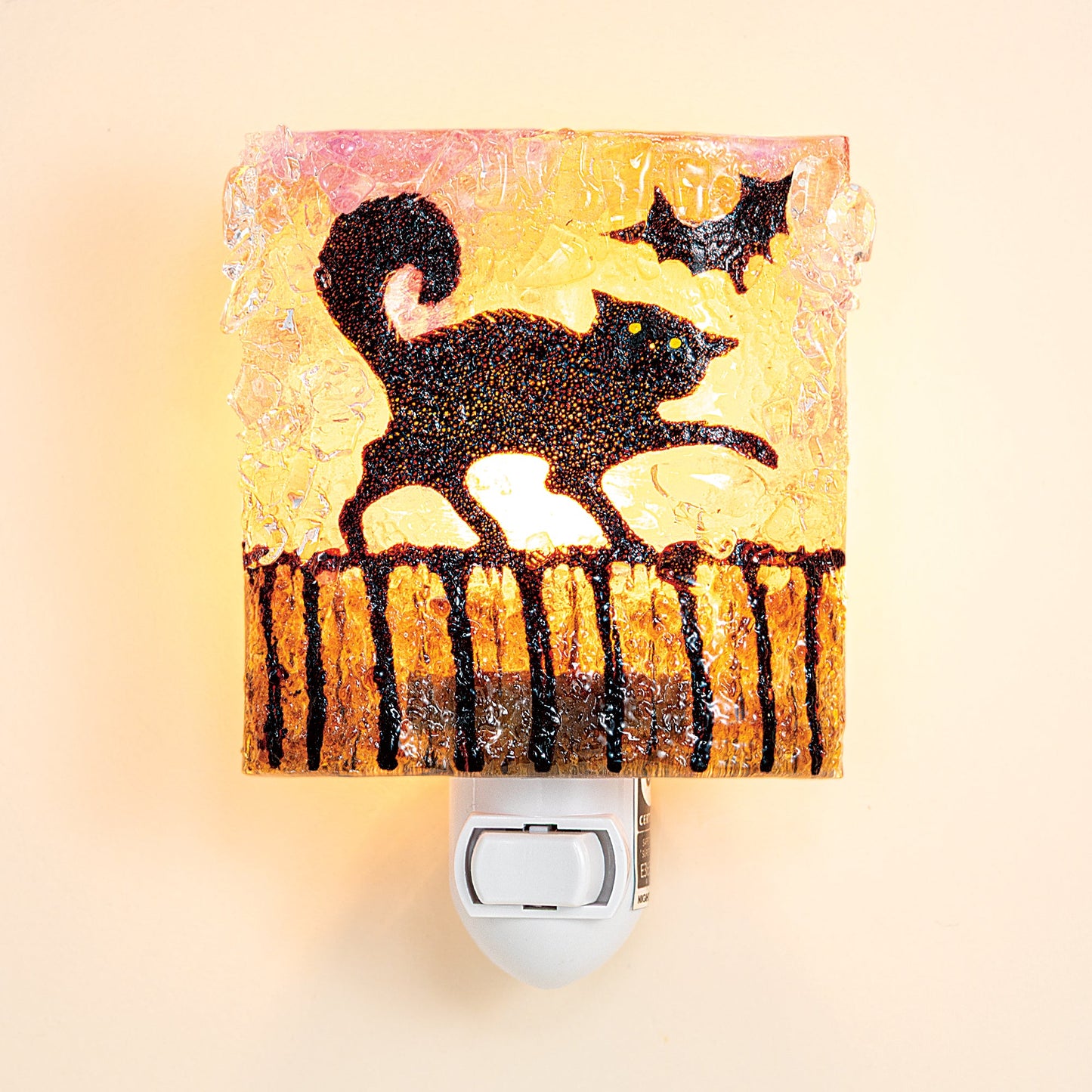 Recycled Glass Scaredy Cat Nightlight