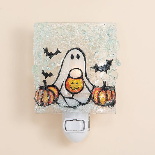 Recycled Glass Trick or Treat Ghost Nightlight