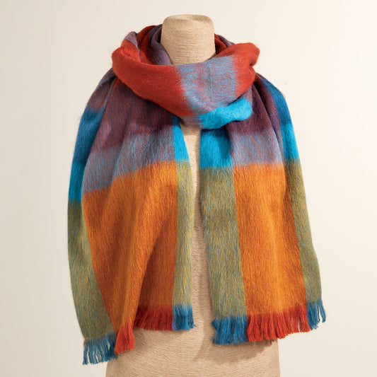 Rustic Plaid Alpaca Scarf (Preorder)